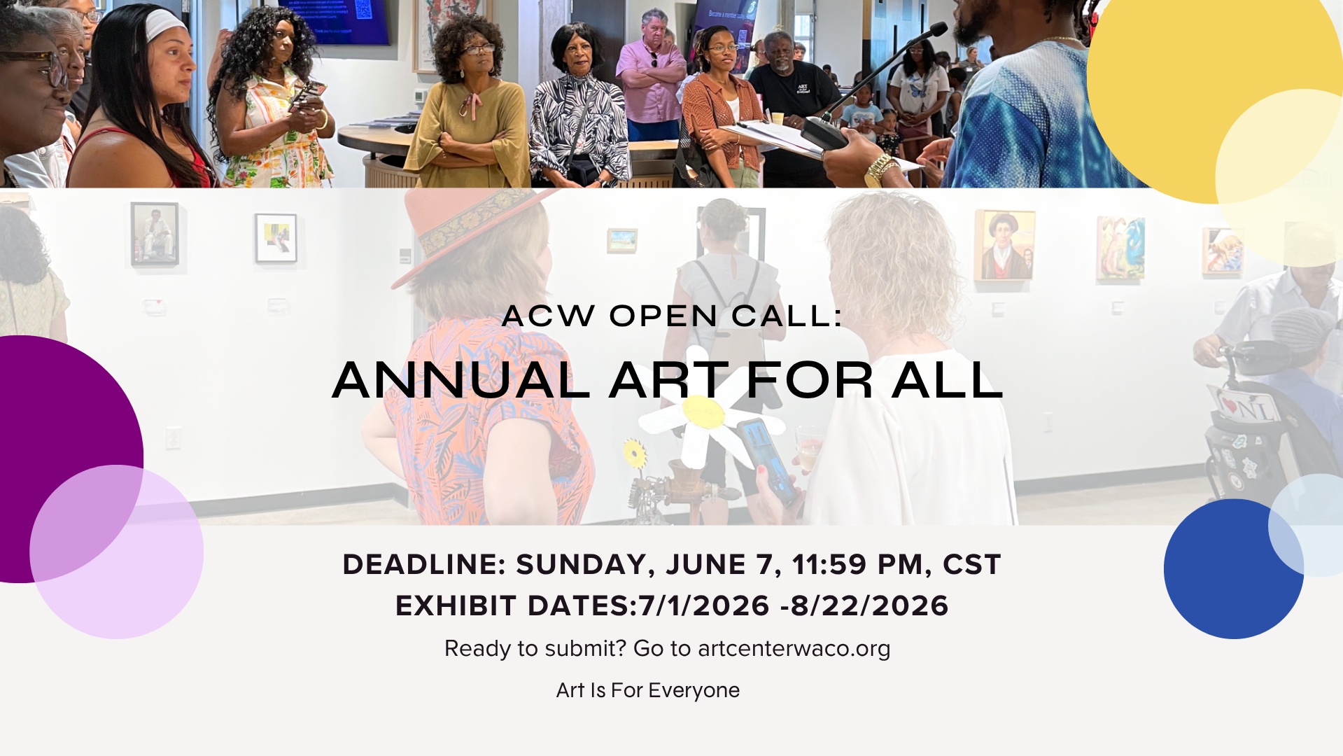 Open Call: Annual Art For All opportunity image